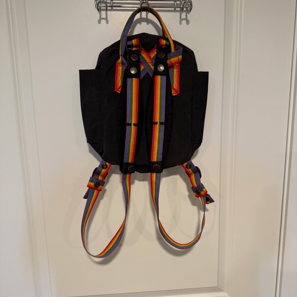 Fjallraven Kanken Mini Backpack - Black + Rainbow - Picture 7 of 8